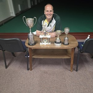 2025 Glenn McNaul Winner of the Men's 2 Wood & 4 Wood Singles, Points Competition & Handicap Singles