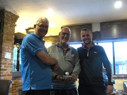 Father and Son winners, Phil and Darren.  Luckily Darren scored well to carry Phil!