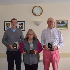 Carrow Cup conquerors Andrew, Jill and Ted