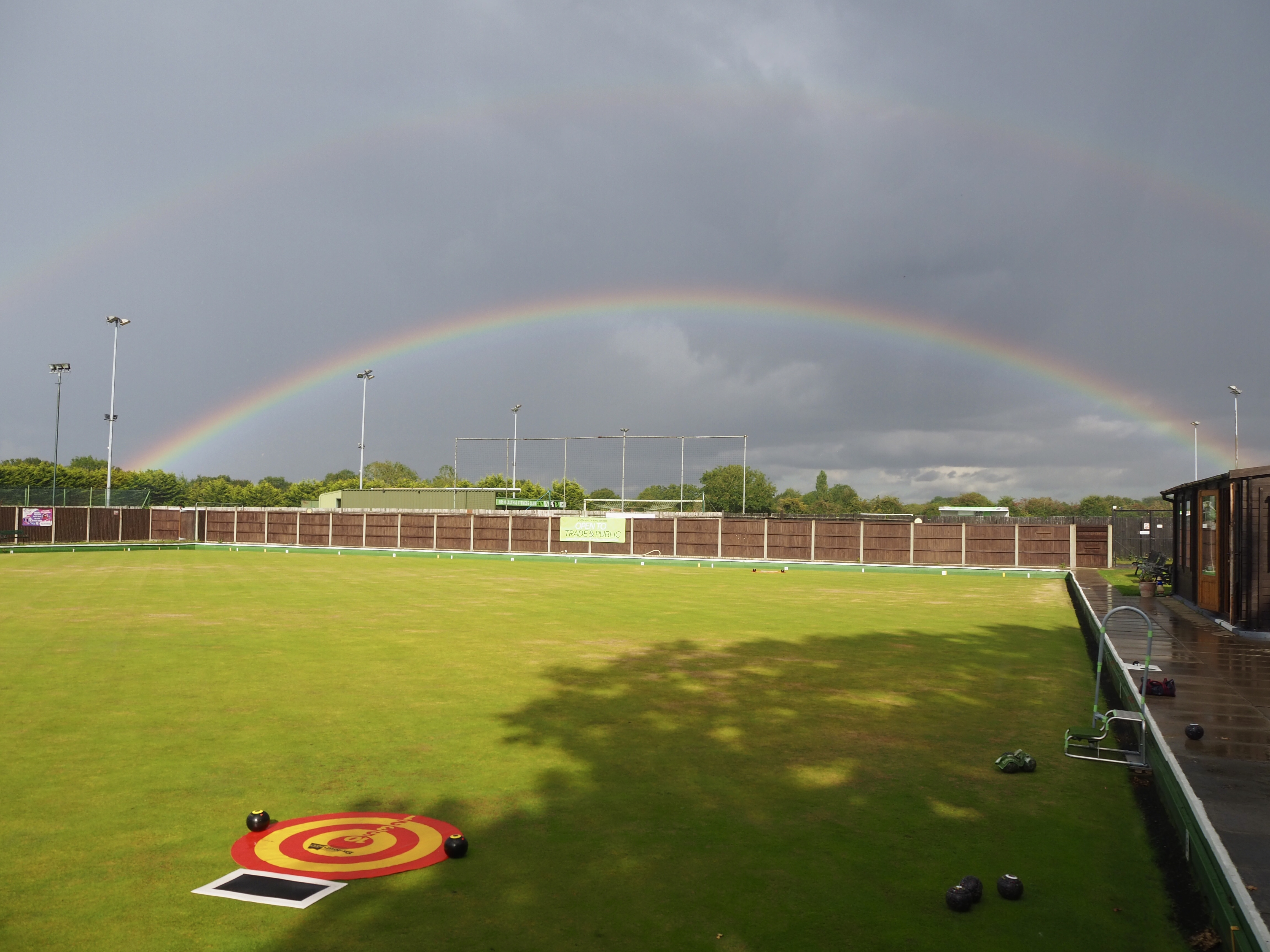 Rainbows over Aldiss Park to mark the end of the season