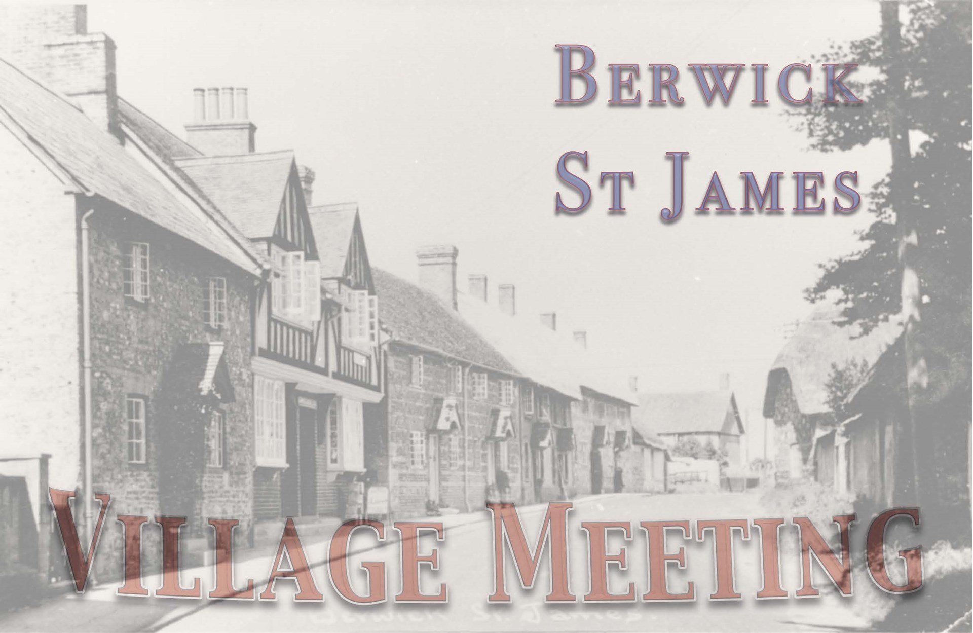 Berwick St James Parish Village Meeting - 7 October '13