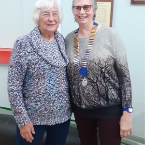 2026 President Liz Dyerr with outgoing President Annette Oliver