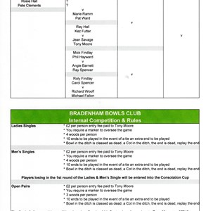 Bradenham Bowls Club 2025