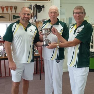 2025 Open Triples Winners - Andy Gardiner, Colin Clarke & Keith Vaughan
