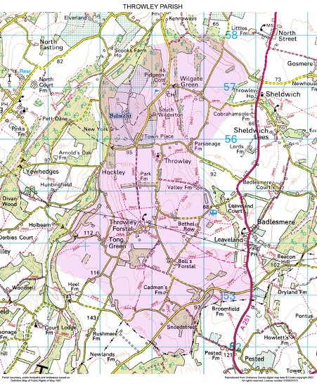Throwley Parish Council Throwley Parish Map