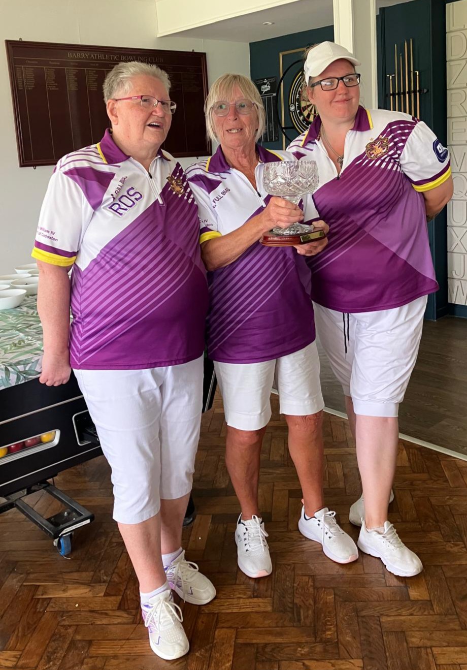 2025 Mary Thomas Bowl Winners - Ros Judd, Rose Weaver, Ceri Alsup