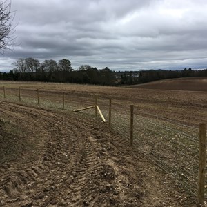 Fencing installed at the new Barton Meadows Nature Reserve, February 2017