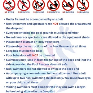 Lordsfield Swimming Club Club Rules