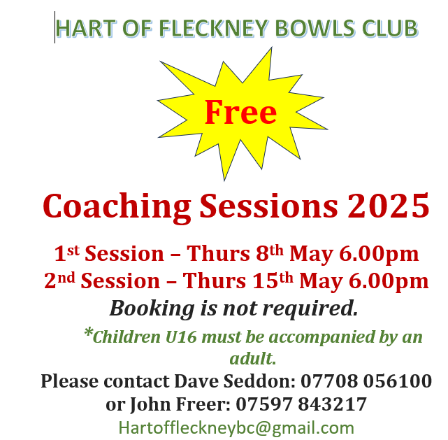 Hart of Fleckney Bowls Club Home Hart of Fleckney Bowls Club Home