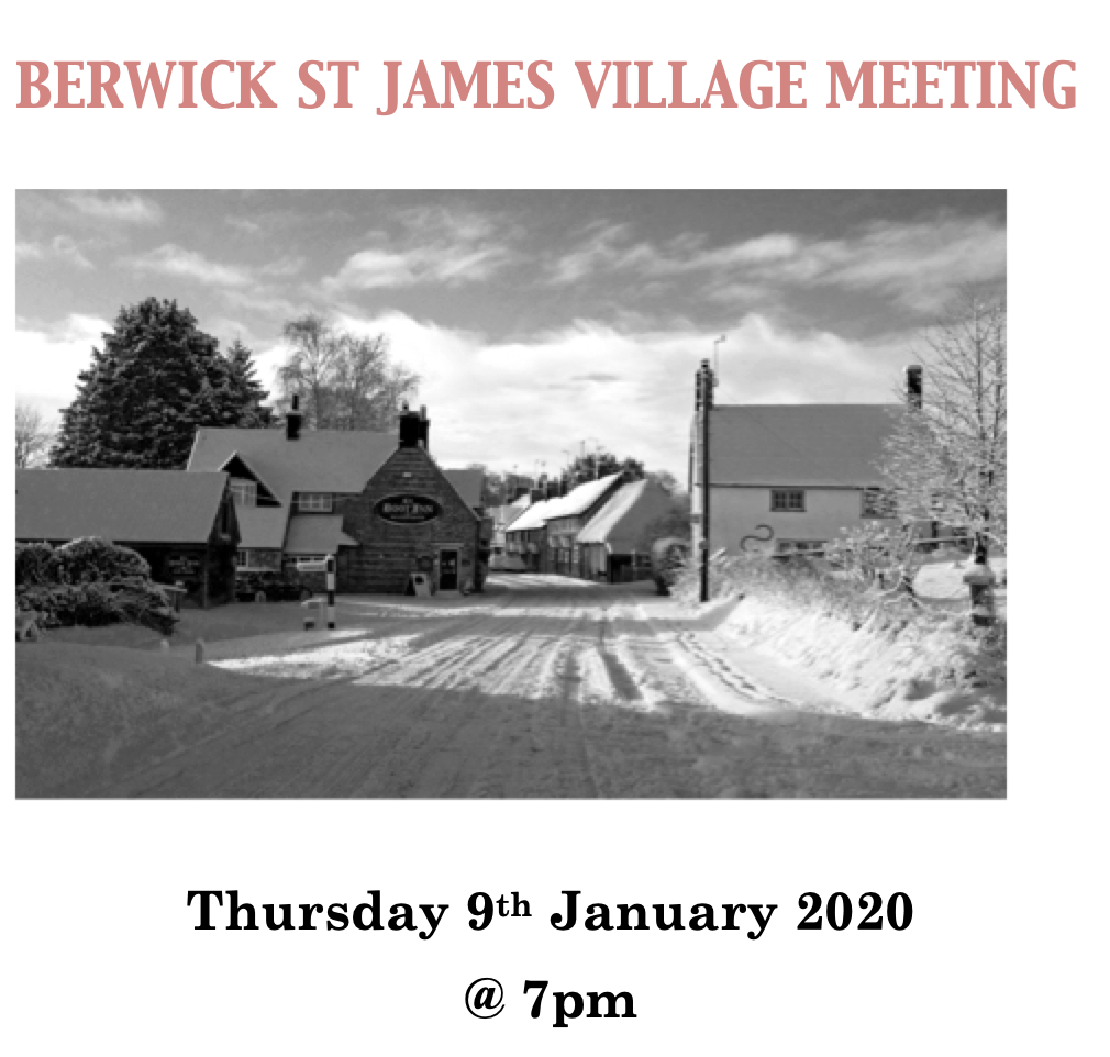 Berwick St James Parish 9th January 2020