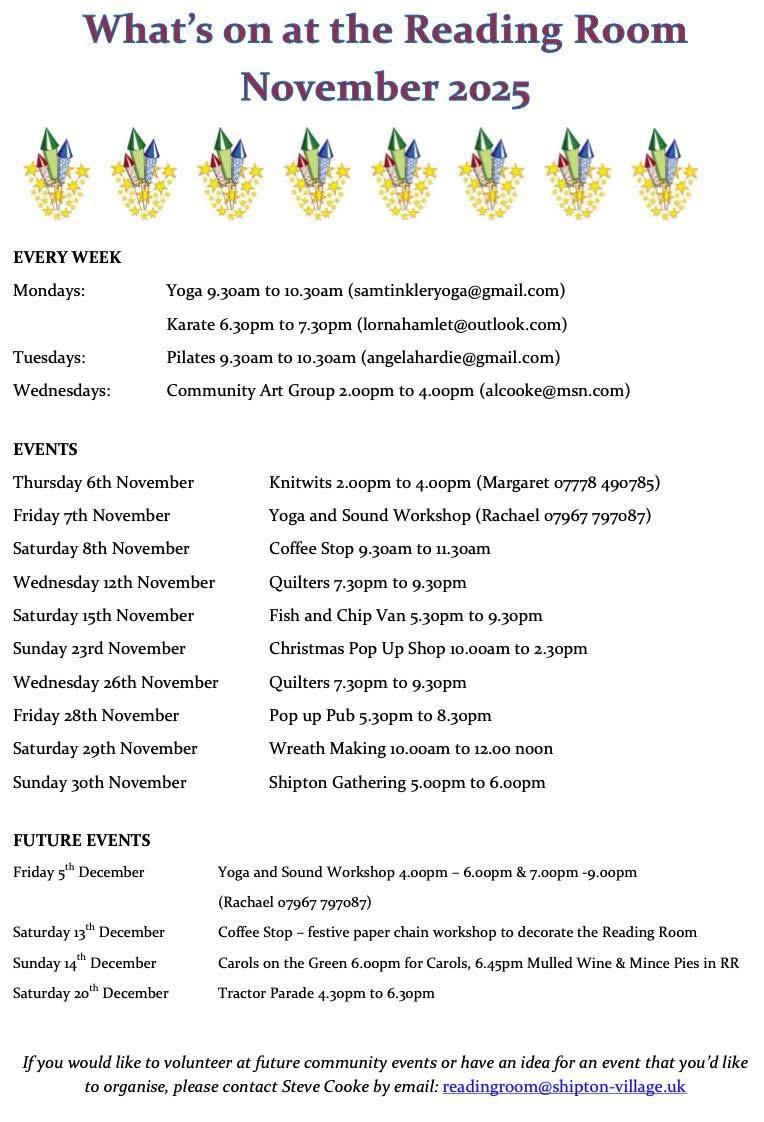 Shipton Village Events - July 2024