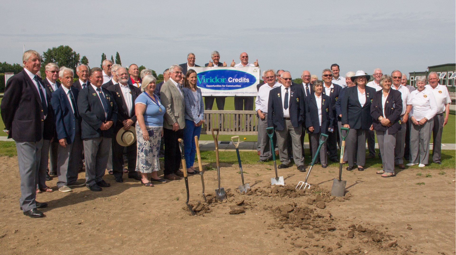 Members and guests at the ground breaking ceremony