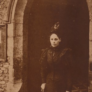 Caretaker and pew opener Mrs Pack. Mickleham 1894