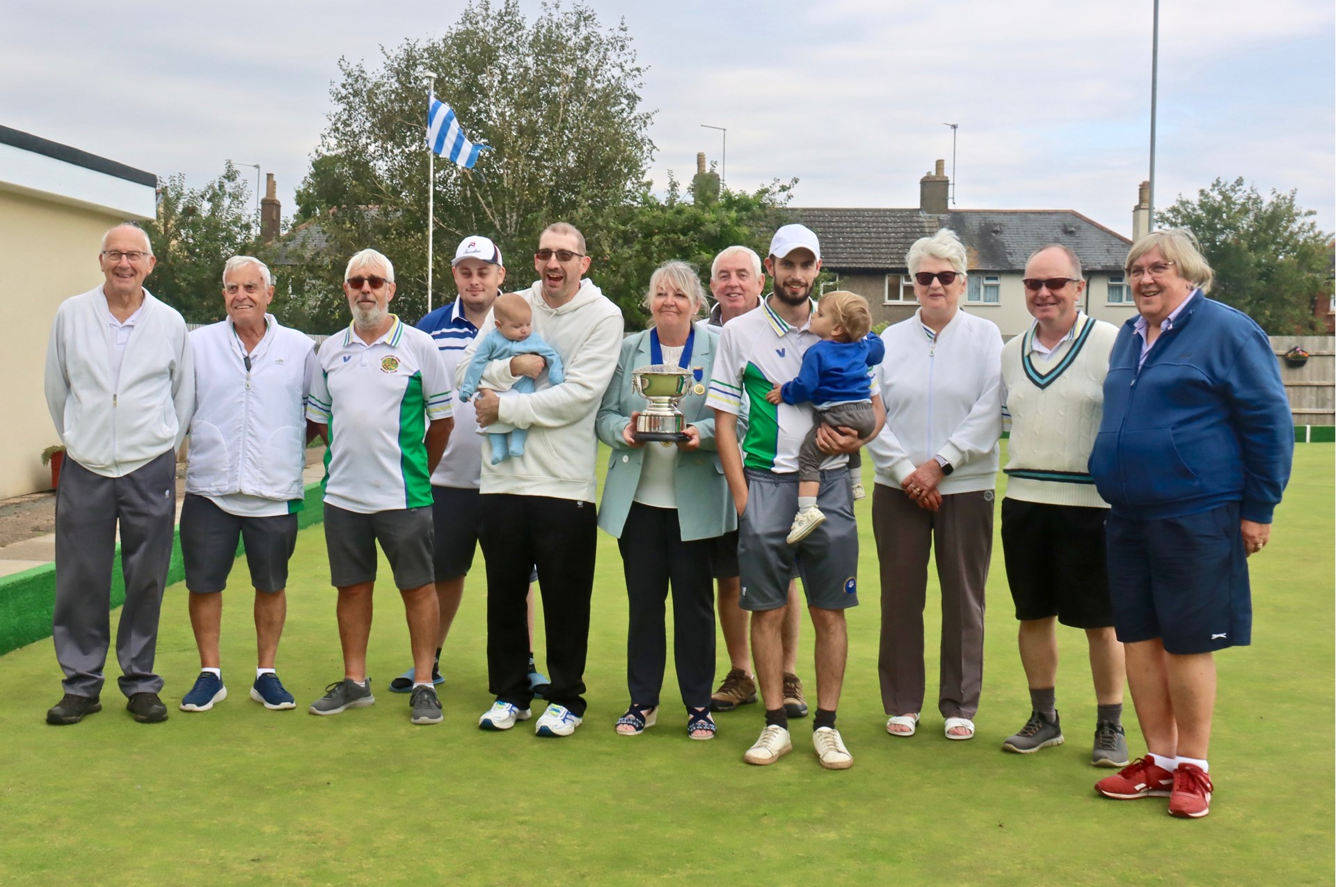 2024 Winners Stamford Town Crusaders with President Rita Downs and Secretary Nina Rawlins