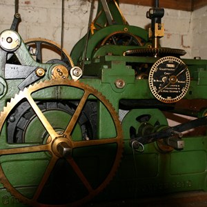 The mechanism of the clock in the tower of St Leonards Church