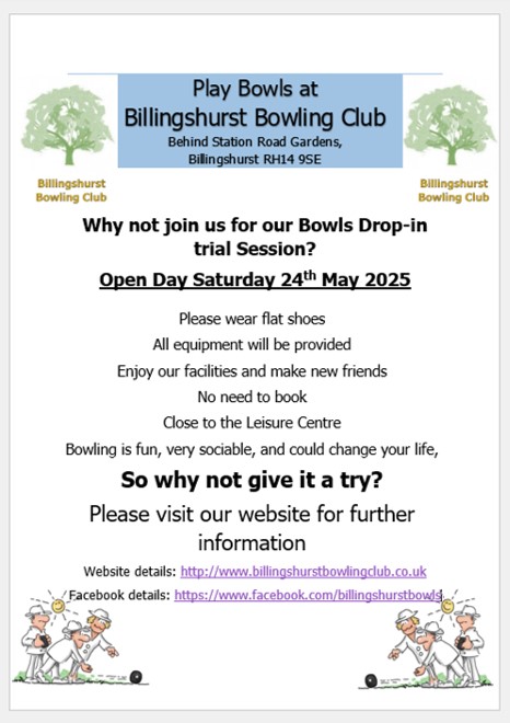 Billingshurst Bowling Club 2025 )Op3n Day Billingshurst Bowling Club 2025 )Op3n Day