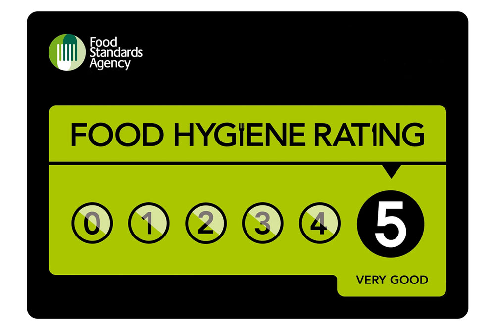 Rating from Food standards Agency Rating from Food standards Agency