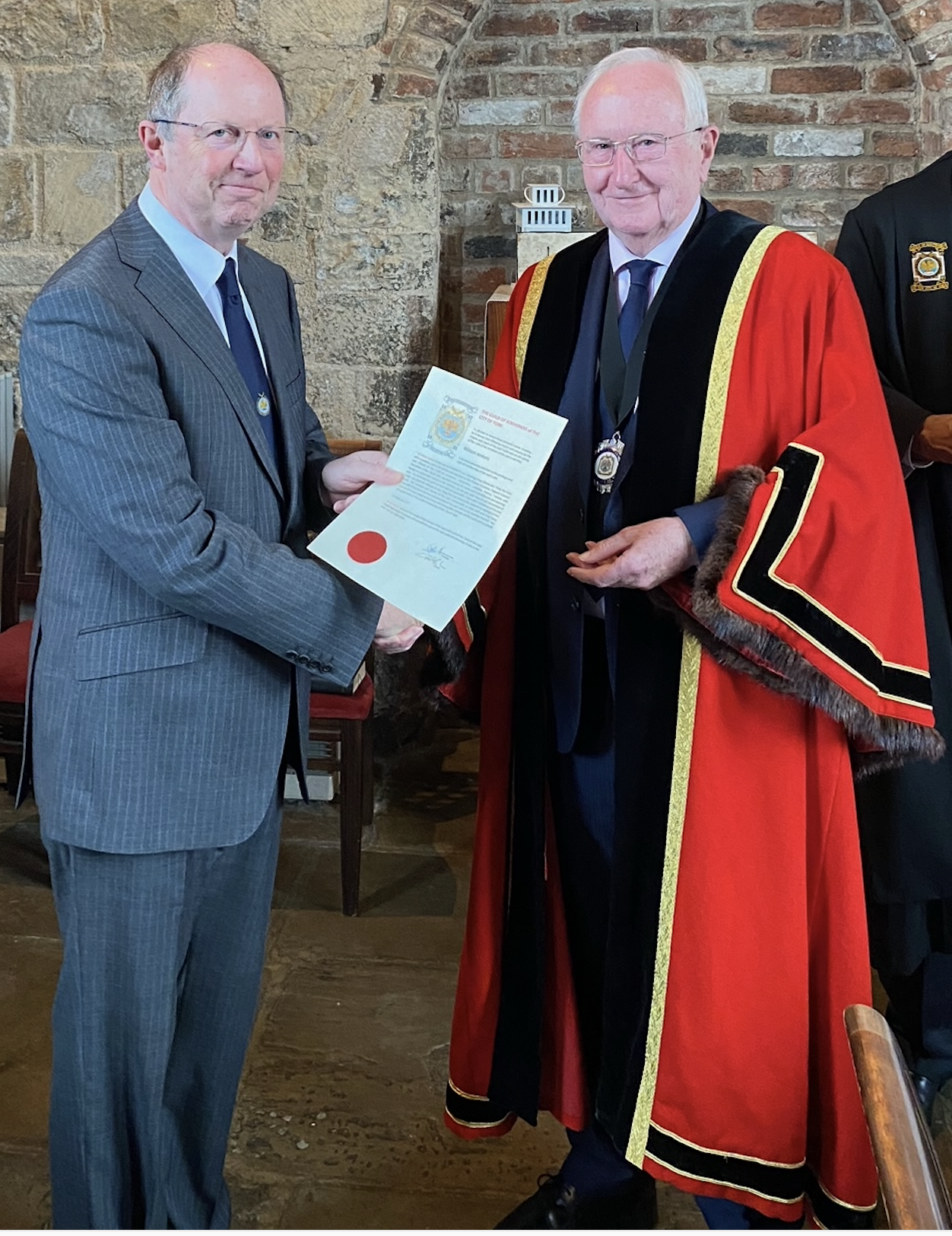 Master John Jefferson welcomes William Jenkyns as a new member of the guild