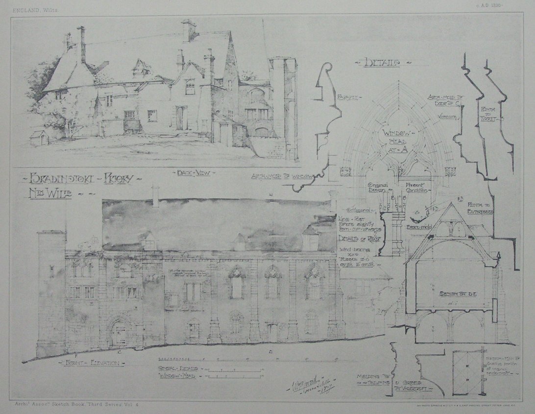 Bradenstoke Priory ( The Architectural Association Sketch Book 1897)