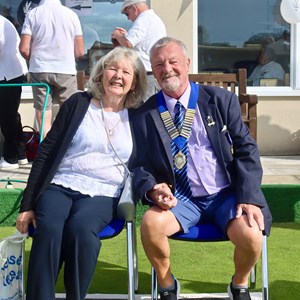 President Dusty Miller and his wife.