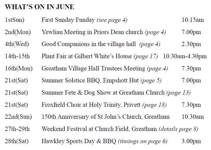 Hawkley Parish Village Magazine Hawkley Parish Village Magazine