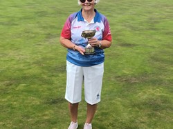 Pat Watson wining Elison Trophy beating Alison Fordy