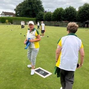 The clubs Ladies Captain Carol Mcildoon along with Past President Peggy Marshall who were both participating in the recent Eight Financial Advice trophy