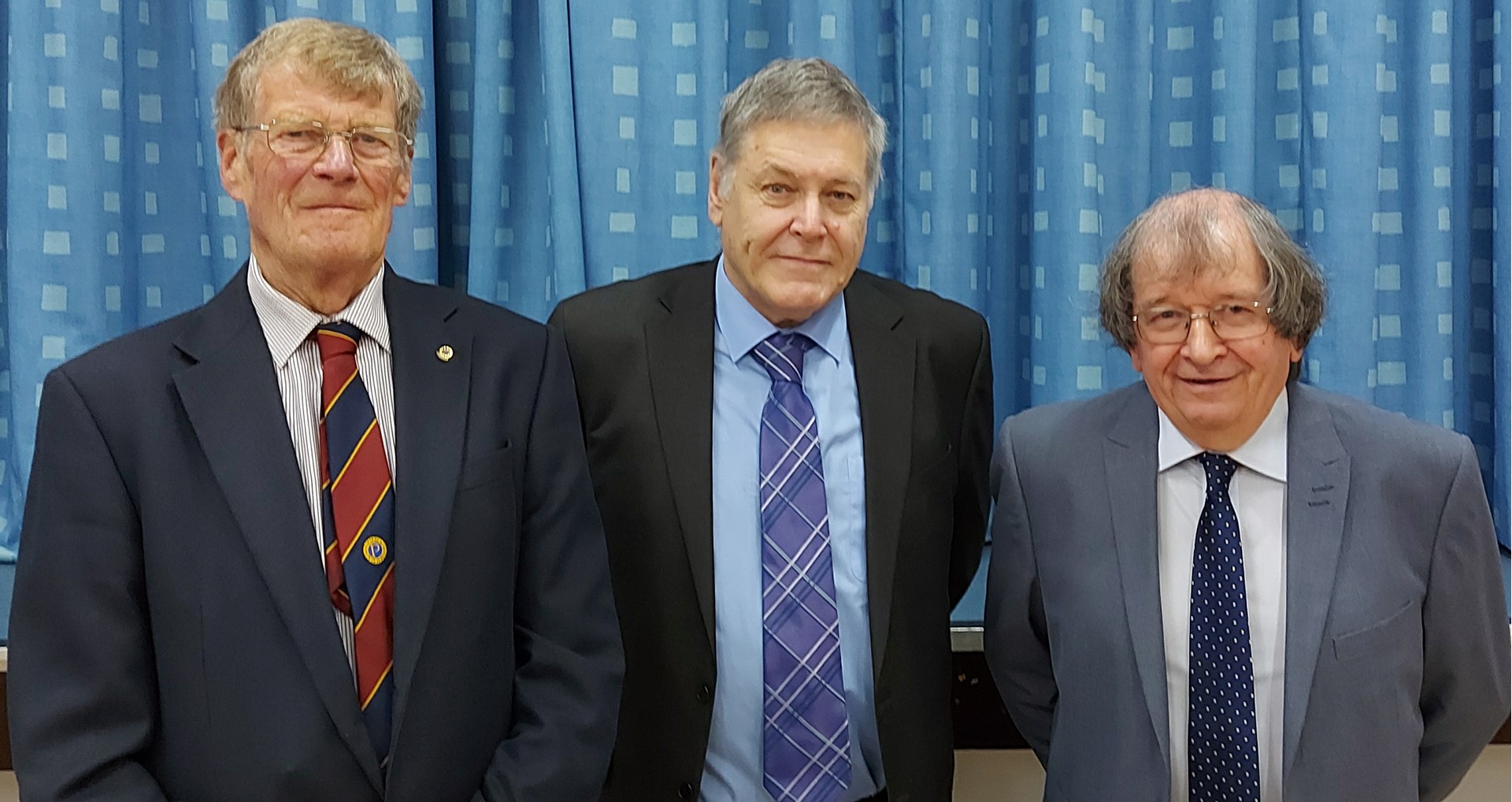 L-R Chairman, Stephen Battersby, Guest Speaker Iain Wedlake and Vice-Chairman, David Kirk.