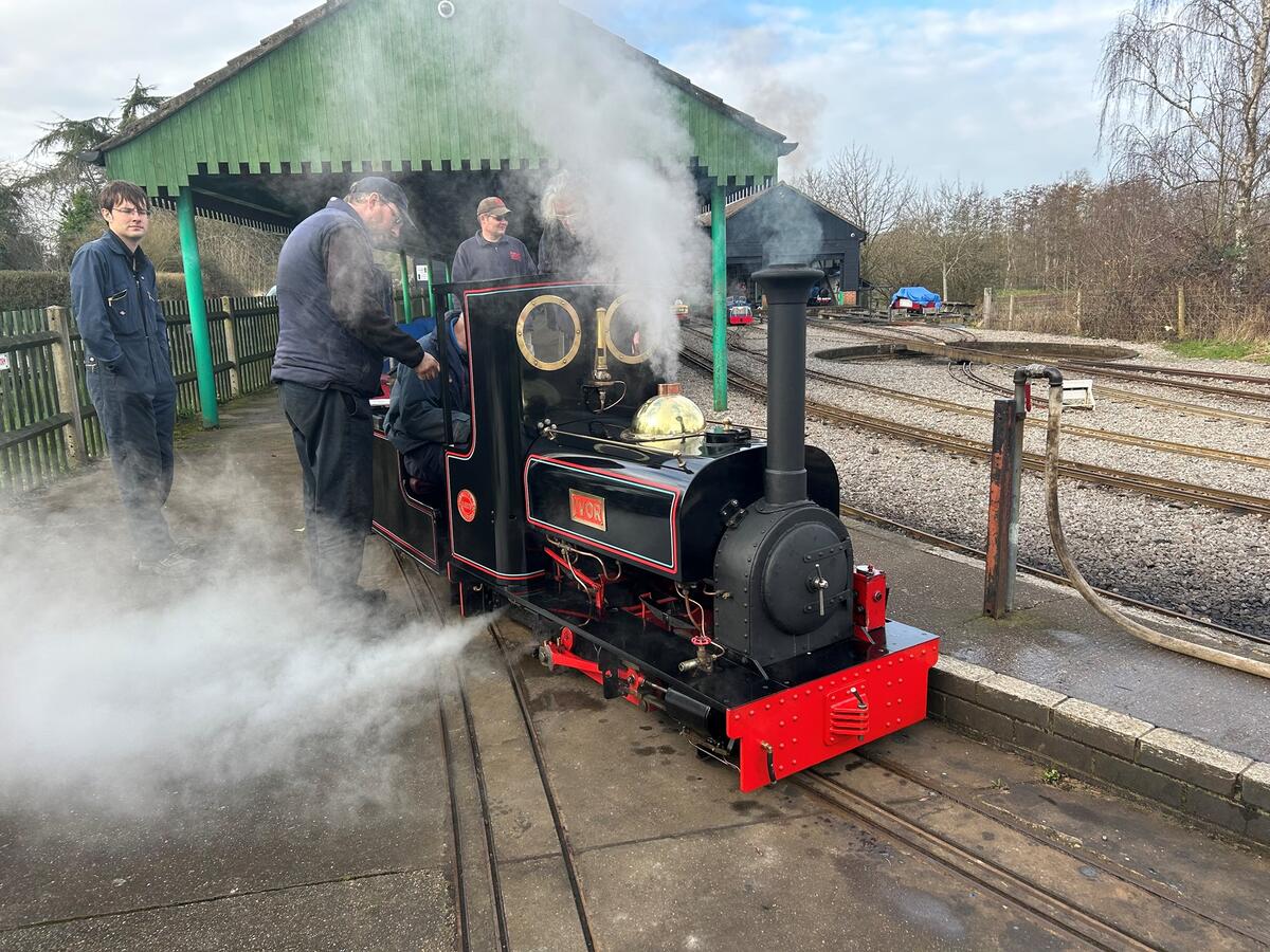 Ropley Staff being trained on Ivor at Eastleigh 11/02/2024