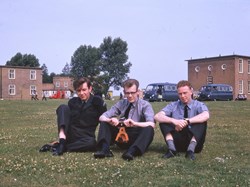John Soppitt, Pete Dockerty, and Ernie Guy at RAF Newton July 1964