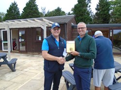 Steve receives the Grand Prix trophy