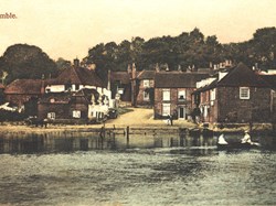 Hamble viewed from the river, 1905