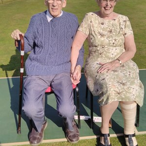 Les & Ann Cusdin on Les's 90th birthday