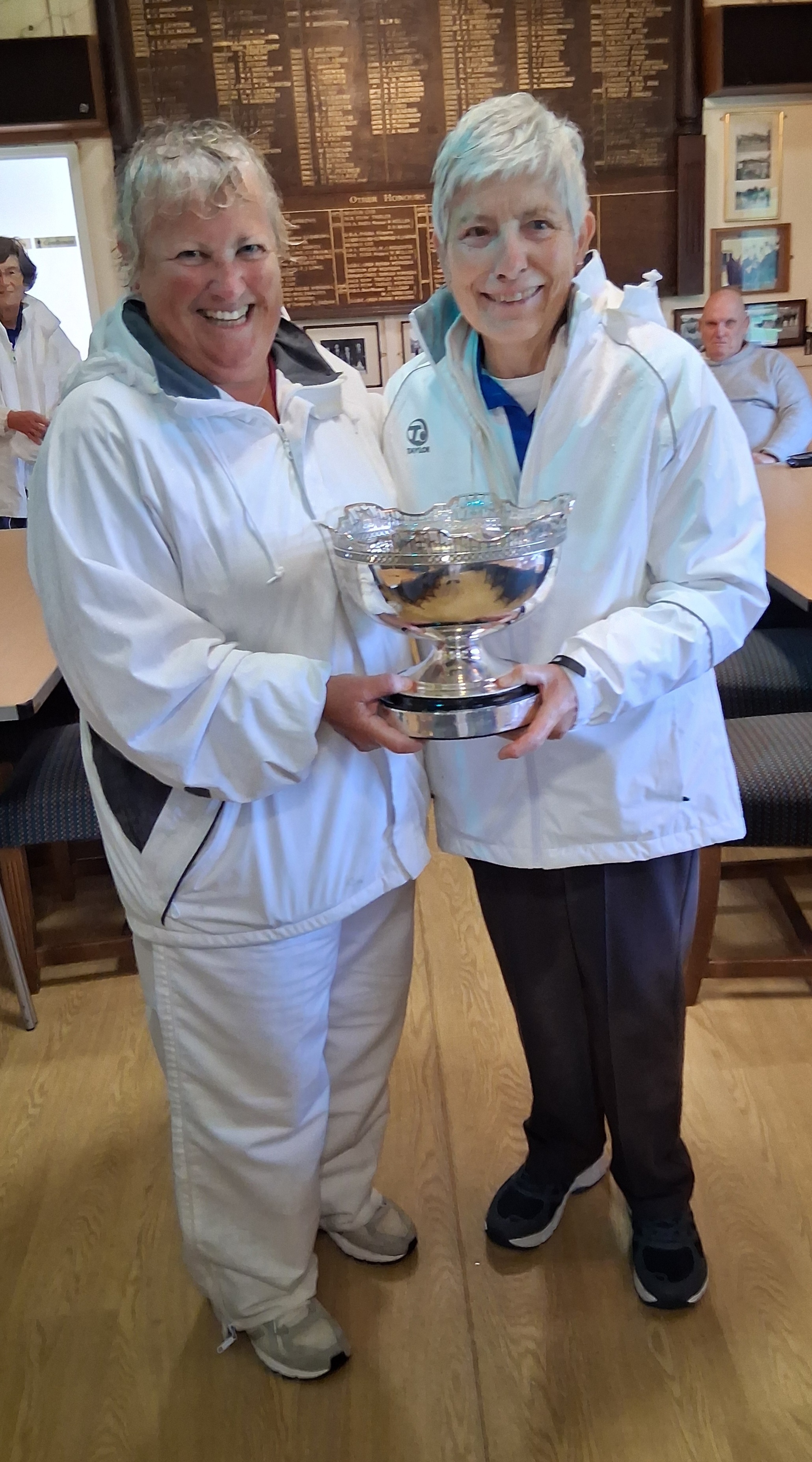 Blay Cup winners Elaine Robinson and Deirdre Page