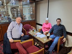 Quiz winners Wednesday 23rd October. Sheila,  Ray and Dave.  Dave doing quiz next week.