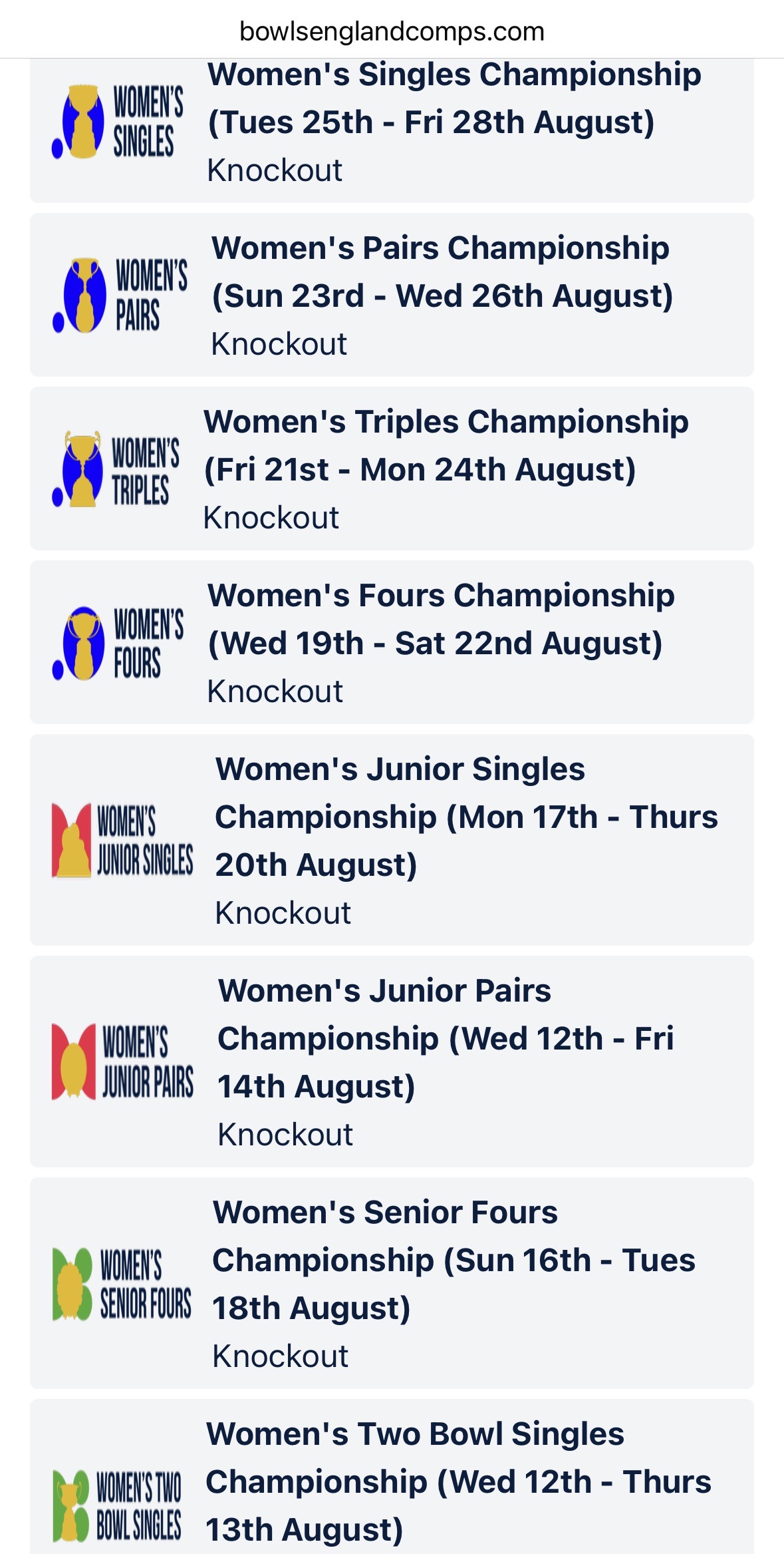 Ladies - Leamington 2026