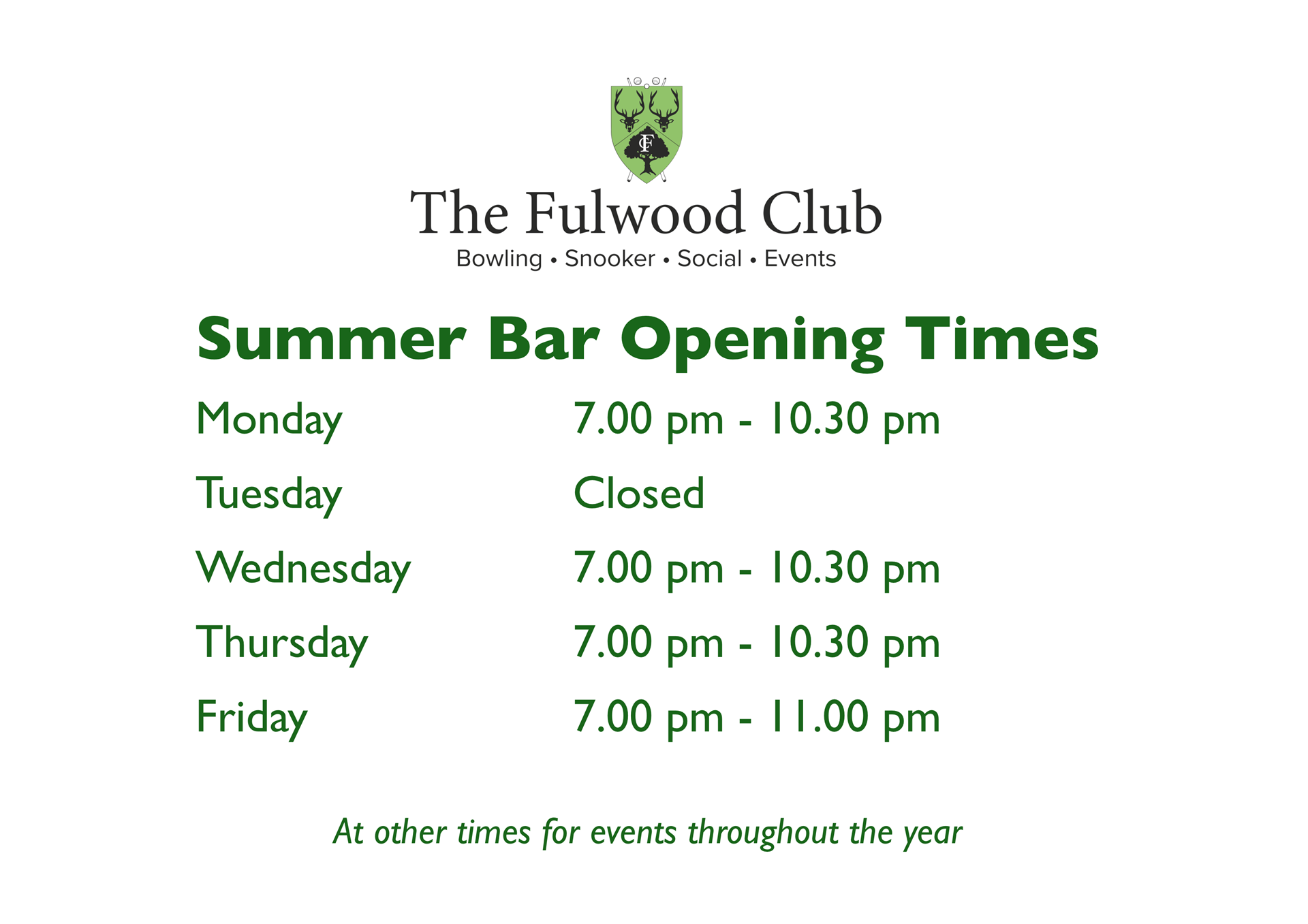 The Fulwood Club Social