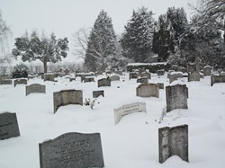 Graves in the snow