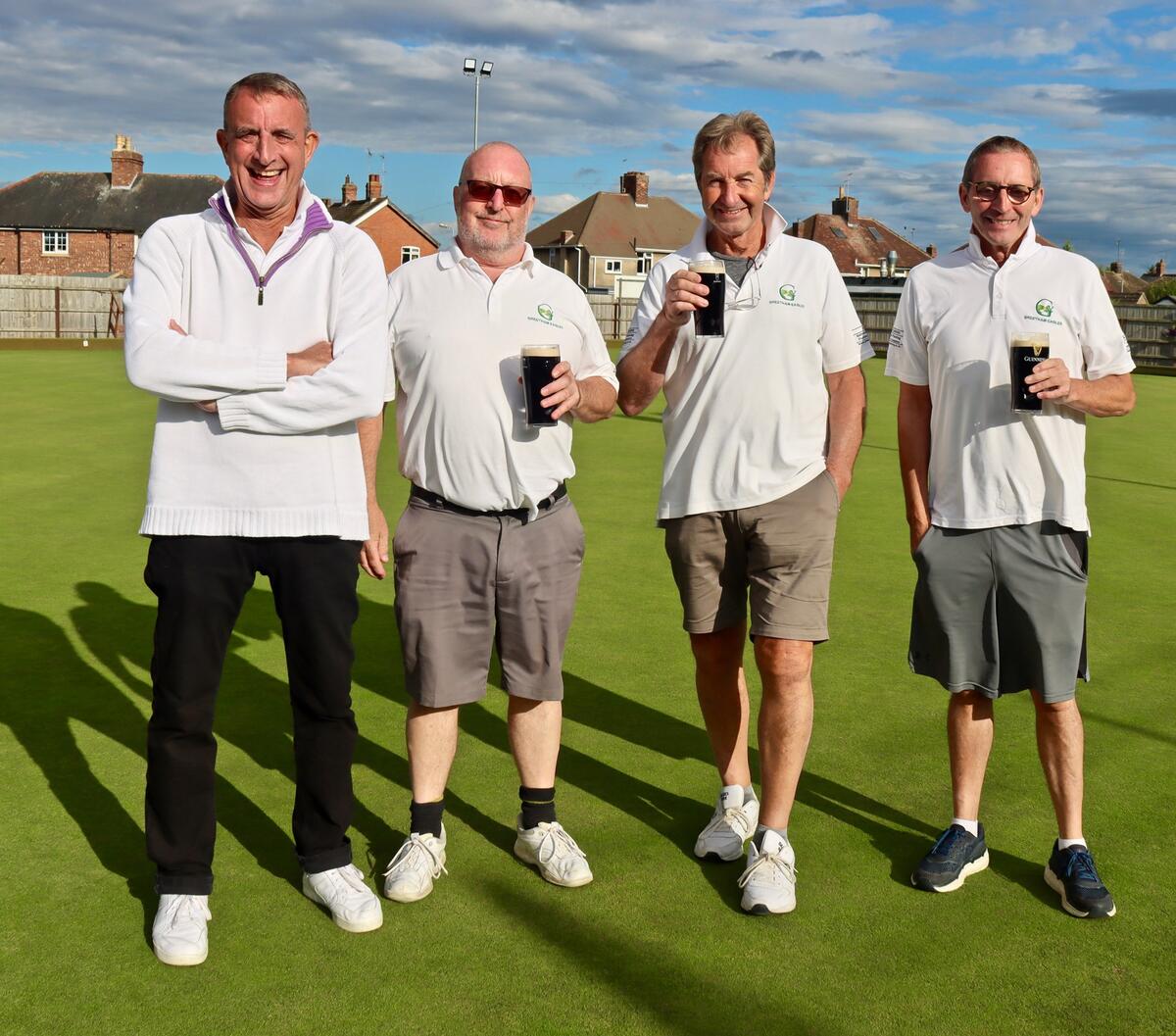 Runners-up Captain Tony Ansell, Peter Cozens, John Cox and James Murphy - enjoying a well-earned pint.