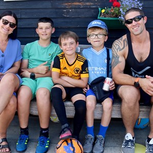 Mason Sallis with his family.