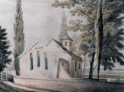 A watercolour of St John the Baptist Church October 13 1790