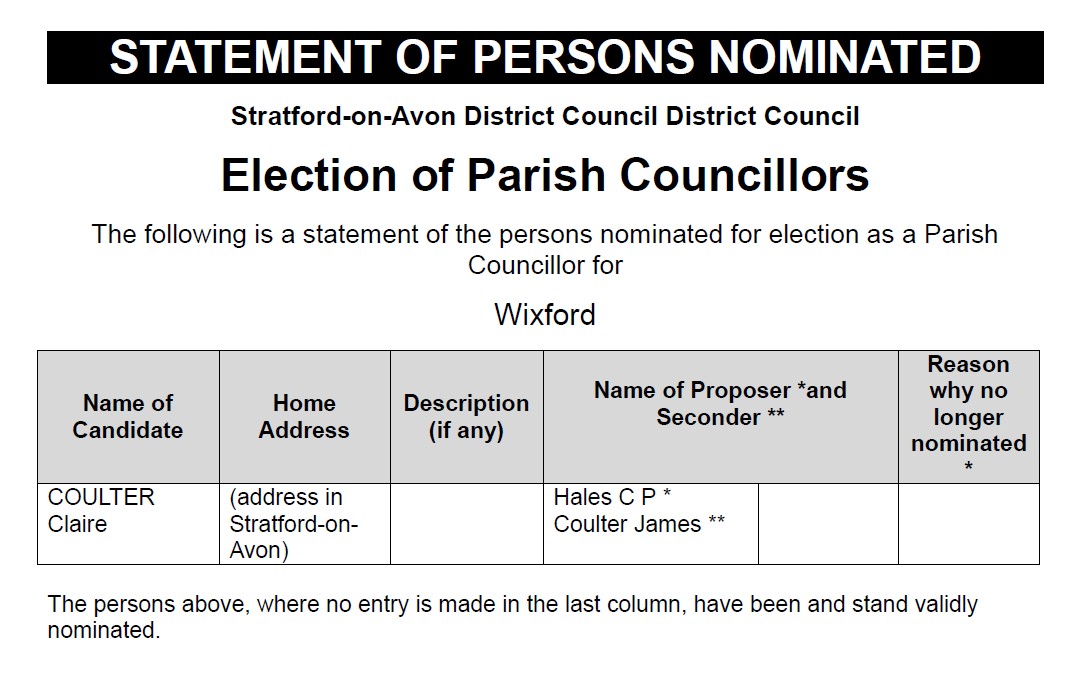 Wixford Parish Council Home Wixford Parish Council Home
