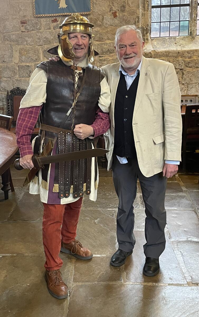 'Roman soldier' and Scrivener William Jenkyns and Graham Harris