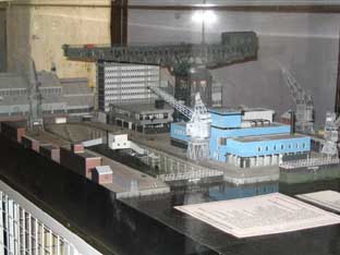 Architects model of the Nuclear Refuelling Complex at HM Dockyard, Chatham
