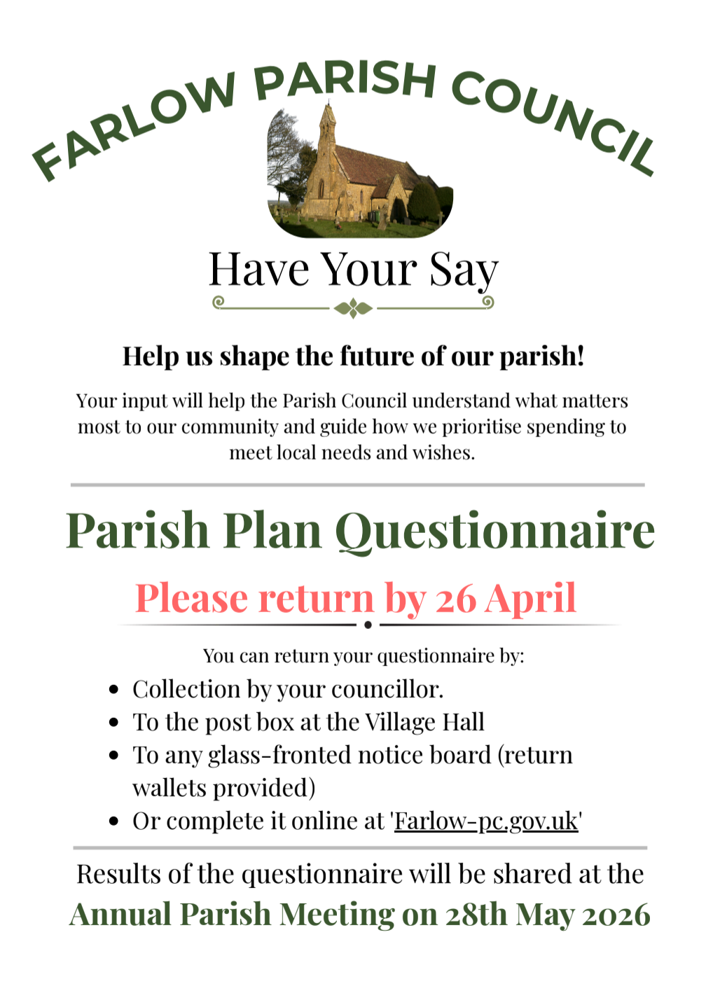Farlow Parish Council Parish Plan 2026