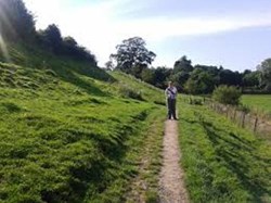 Hadrian's Wall Path below Long Bank