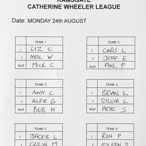 Boughton-Under-Blean Bowls Club Team selections