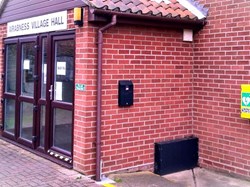 Entrance and Defibrillator