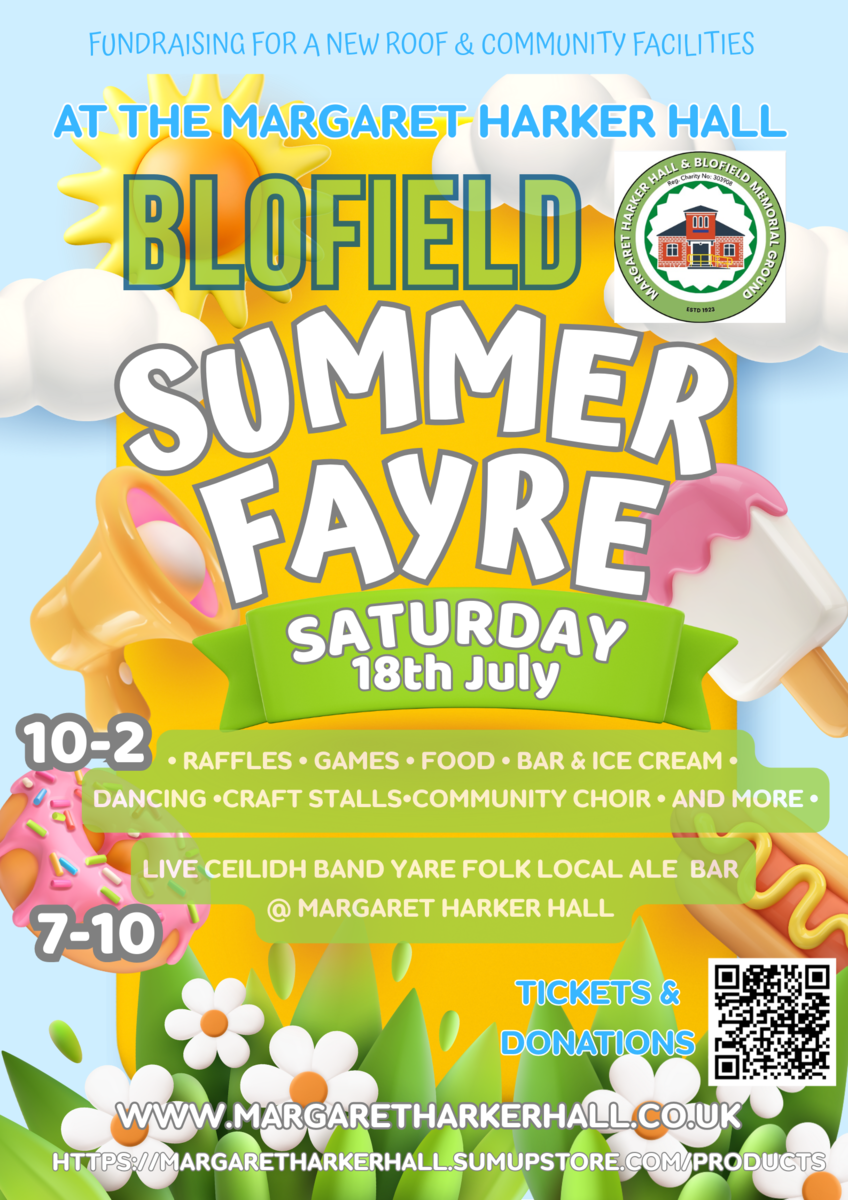 Margaret Harker Hall & Blofield Memorial Ground News