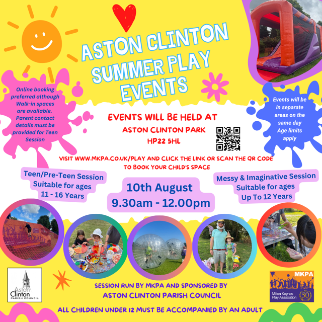 Aston Clinton Parish Council Summer Play Event 11 August 2025